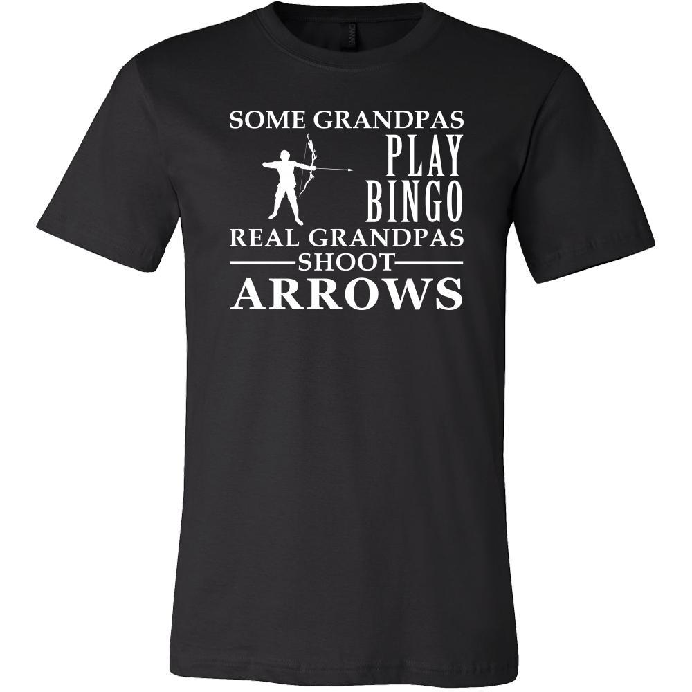 Archery Shirt Some Grandpas play bingo, real Grandpas go Archery Family Hobby-T-shirt-Teelime | shirts-hoodies-mugs