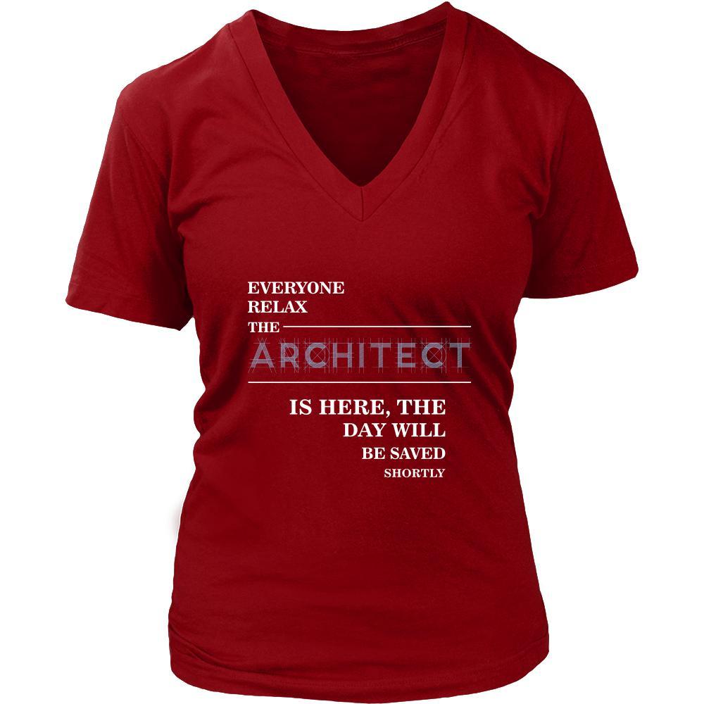 Architect Shirt - Everyone relax the Architect is here, the day will be save shortly - Profession Gift-T-shirt-Teelime | shirts-hoodies-mugs