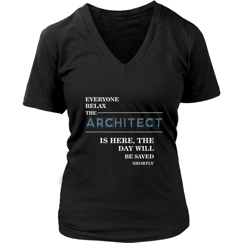 Architect Shirt - Everyone relax the Architect is here, the day will be save shortly - Profession Gift-T-shirt-Teelime | shirts-hoodies-mugs