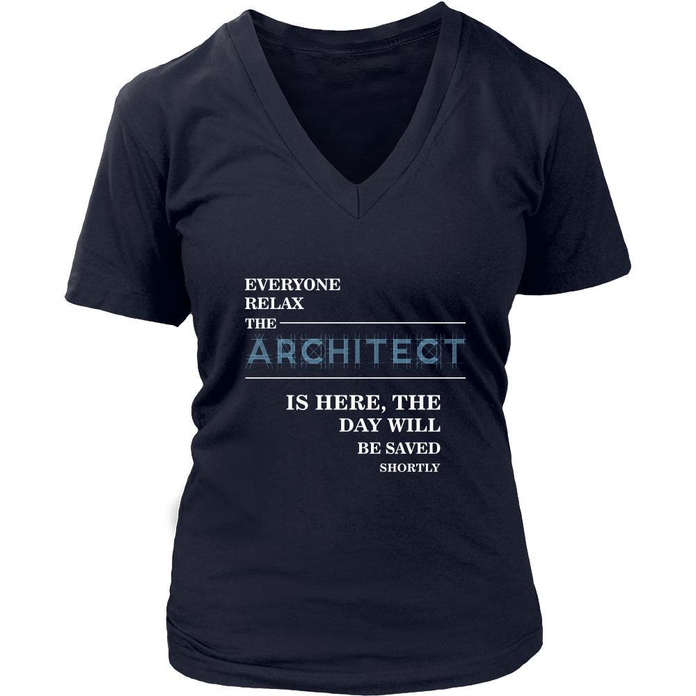 Architect Shirt - Everyone relax the Architect is here, the day will be save shortly - Profession Gift-T-shirt-Teelime | shirts-hoodies-mugs