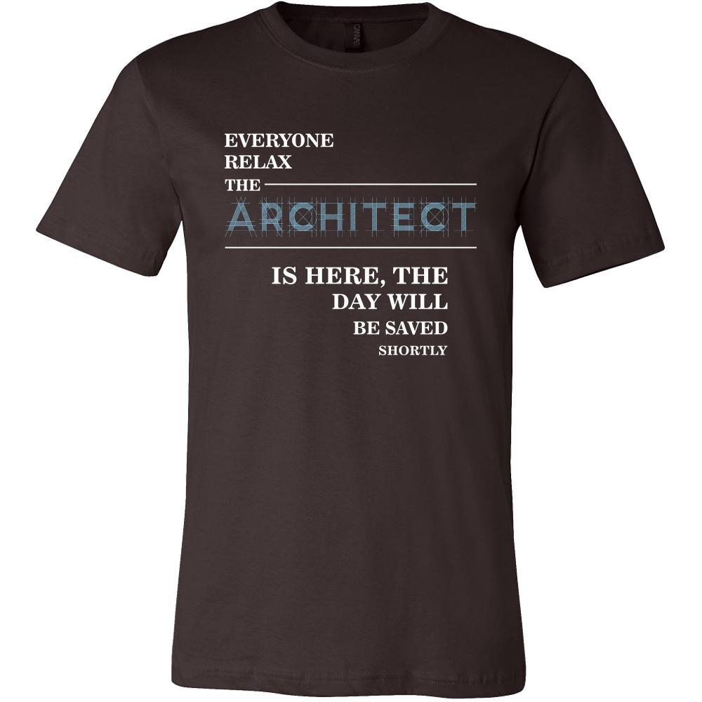 Architect Shirt - Everyone relax the Architect is here, the day will be save shortly - Profession Gift-T-shirt-Teelime | shirts-hoodies-mugs