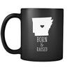 Arkansas Born & raised Arkansas 11oz Black Mug-Drinkware-Teelime | shirts-hoodies-mugs