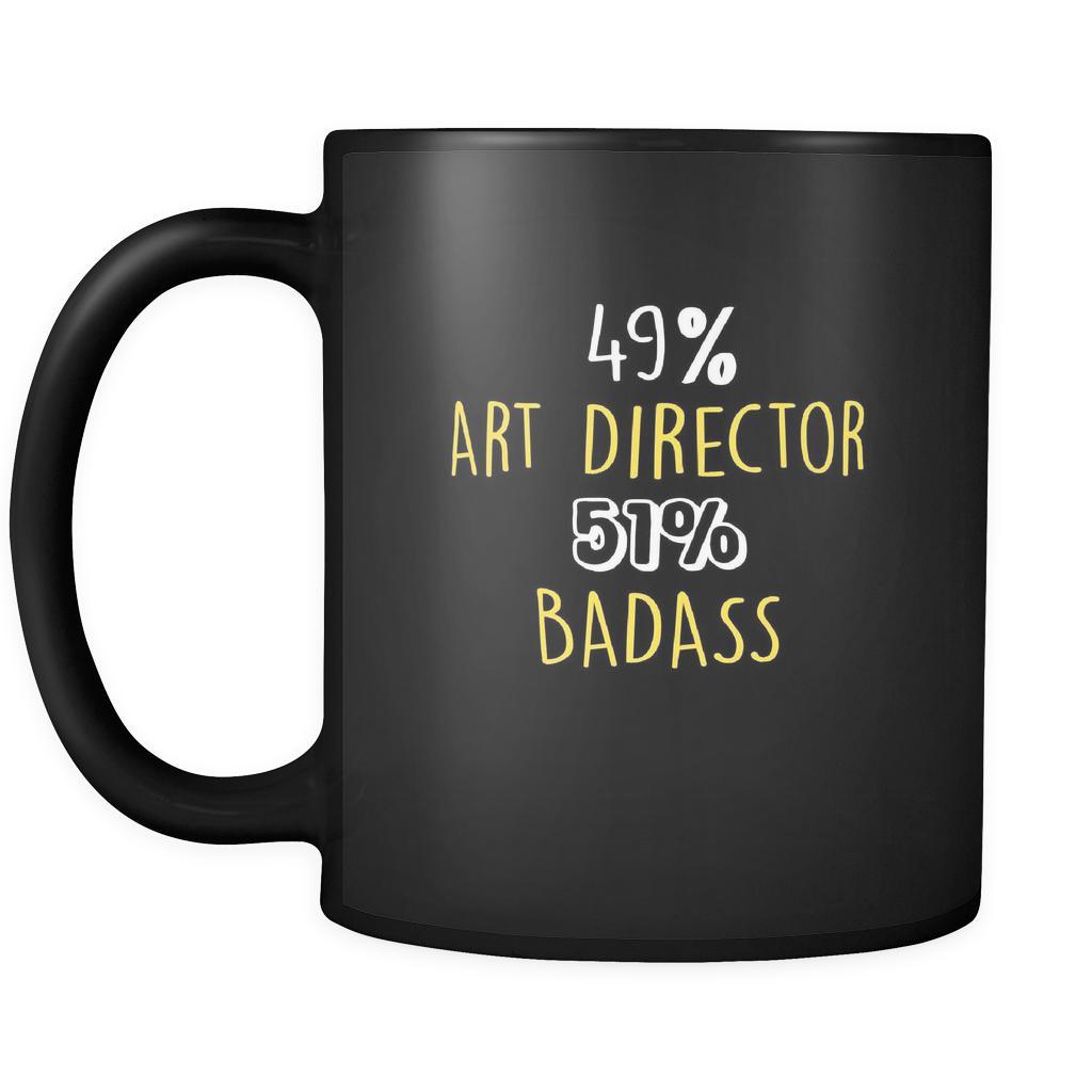 Art Director 49% Art Director 51% Badass 11oz Black Mug-Drinkware-Teelime | shirts-hoodies-mugs