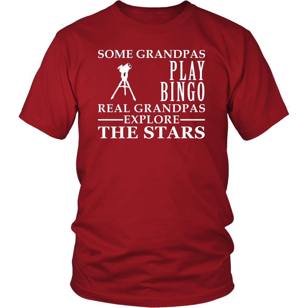 Astronomy Shirt Some Grandpas play bingo, real Grandpas Explore the Stars Family Hobby-T-shirt-Teelime | shirts-hoodies-mugs