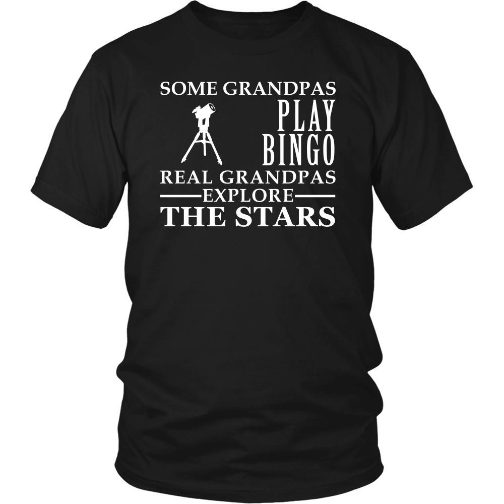 Astronomy Shirt Some Grandpas play bingo, real Grandpas Explore the Stars Family Hobby-T-shirt-Teelime | shirts-hoodies-mugs