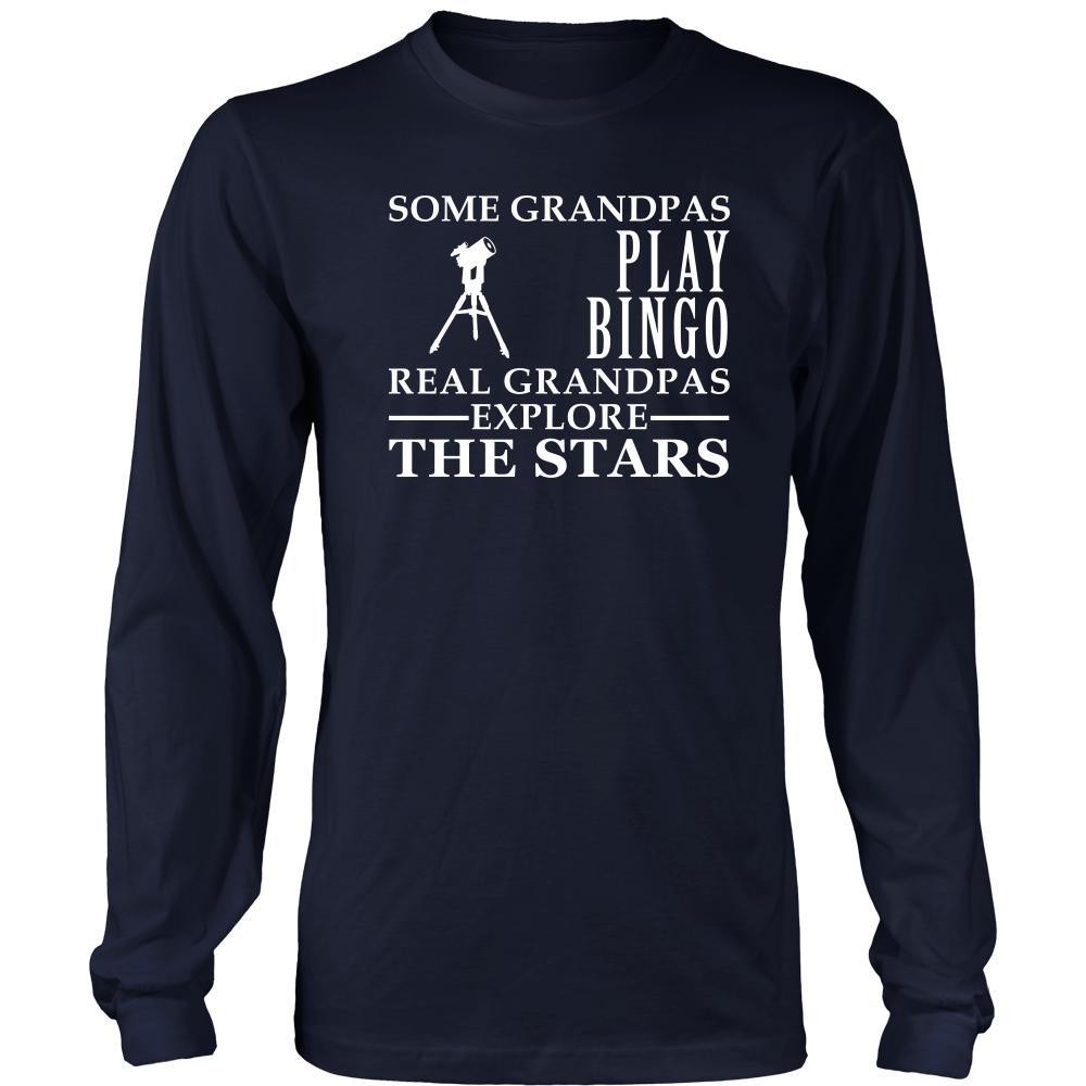 Astronomy Shirt Some Grandpas play bingo, real Grandpas Explore the Stars Family Hobby-T-shirt-Teelime | shirts-hoodies-mugs