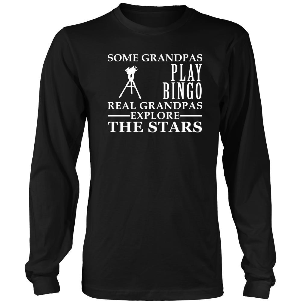 Astronomy Shirt Some Grandpas play bingo, real Grandpas Explore the Stars Family Hobby-T-shirt-Teelime | shirts-hoodies-mugs