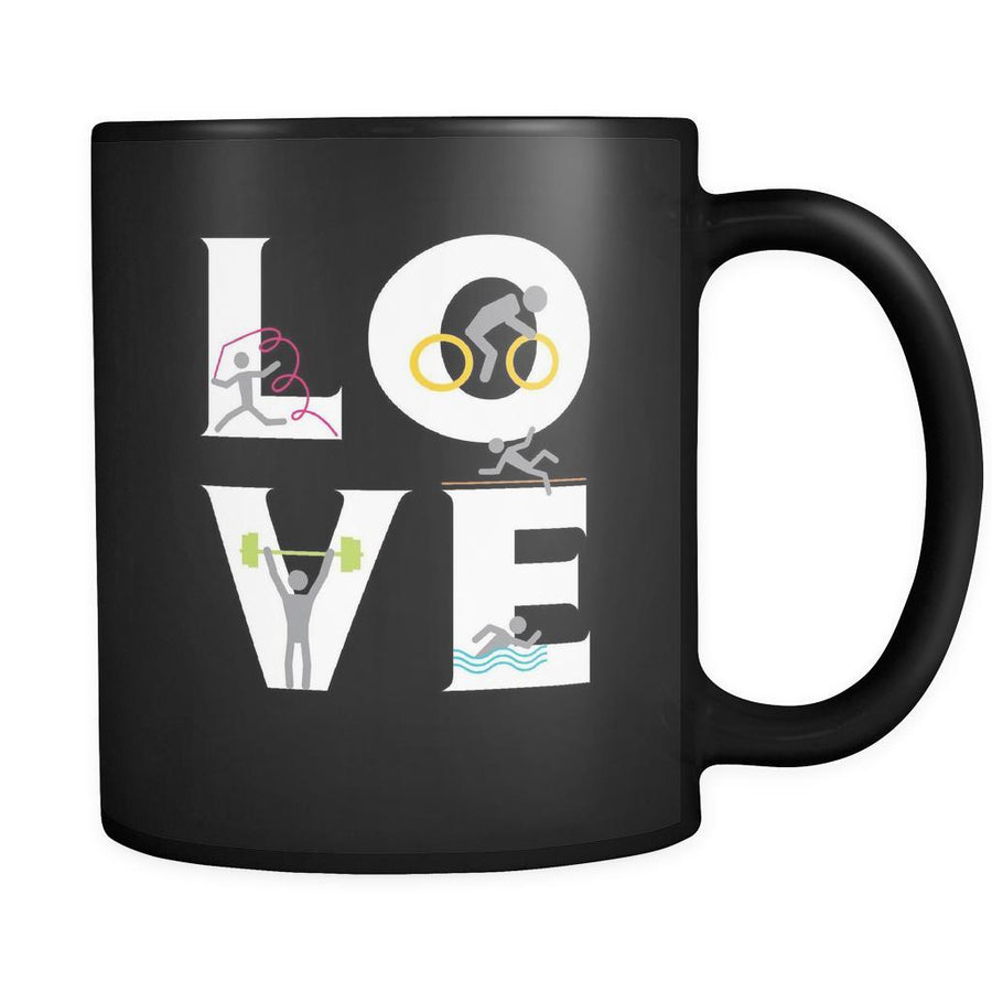 Athlete - LOVE Athlete - 11oz Black Mug-Drinkware-Teelime | shirts-hoodies-mugs