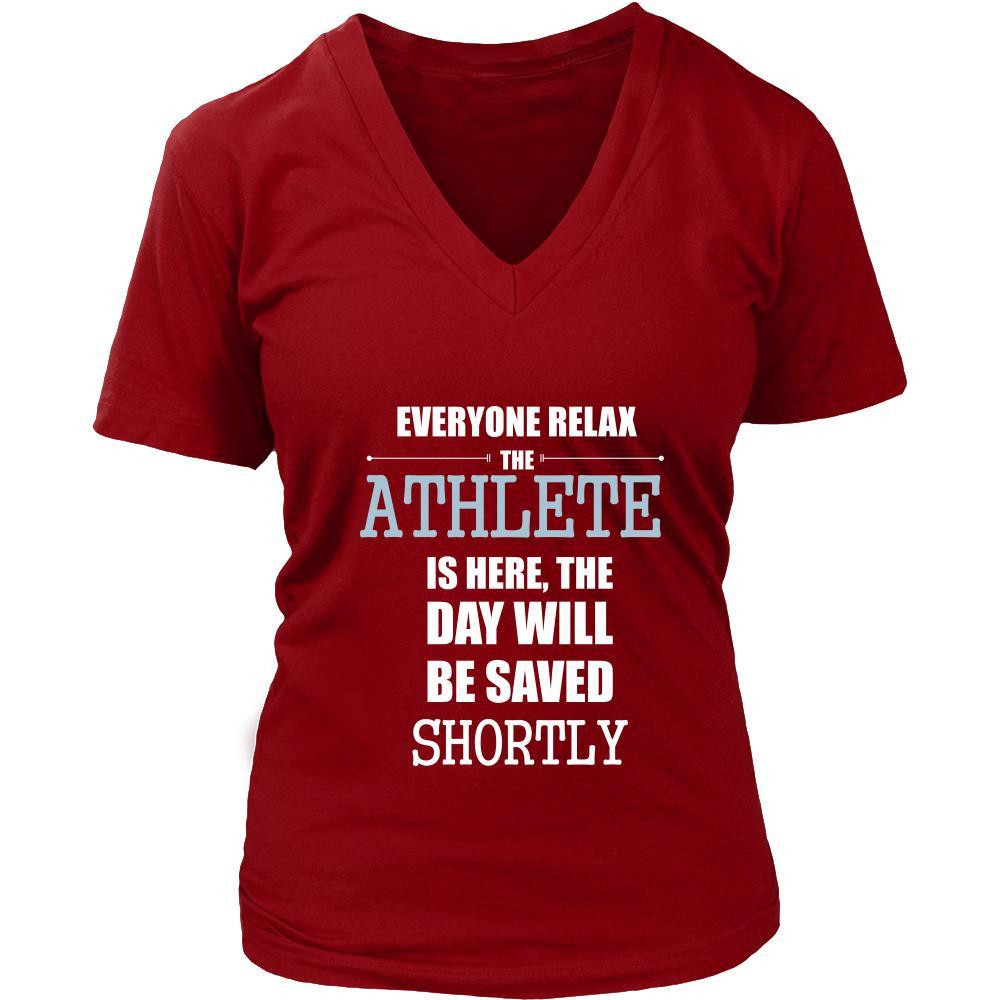 Athlete Shirt - Everyone relax the Athlete is here, the day will be save shortly - Profession Gift-T-shirt-Teelime | shirts-hoodies-mugs