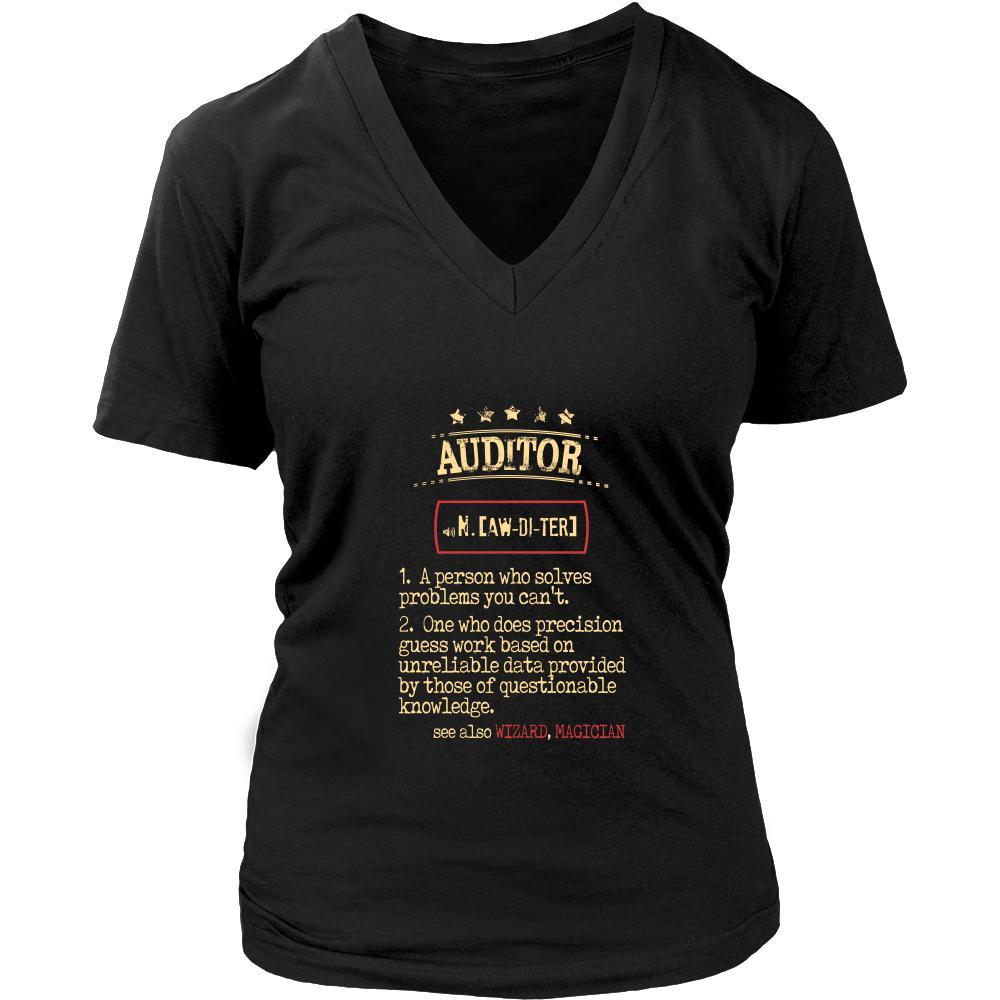 Auditor Shirt - Auditor a person who solves problems you can't. see also WIZARD, MAGICIAN Profession Gift-T-shirt-Teelime | shirts-hoodies-mugs