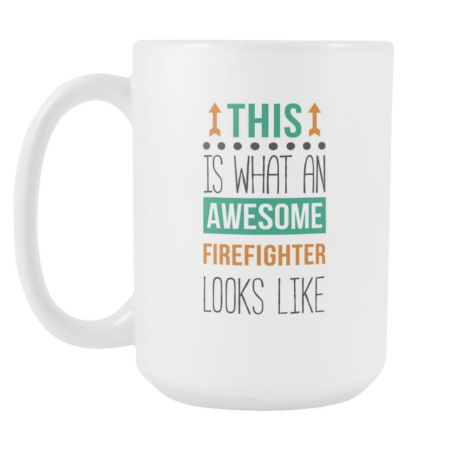 Awesome Firefighter mug - Fireman coffee cup (15oz)-Drinkware-Teelime | shirts-hoodies-mugs