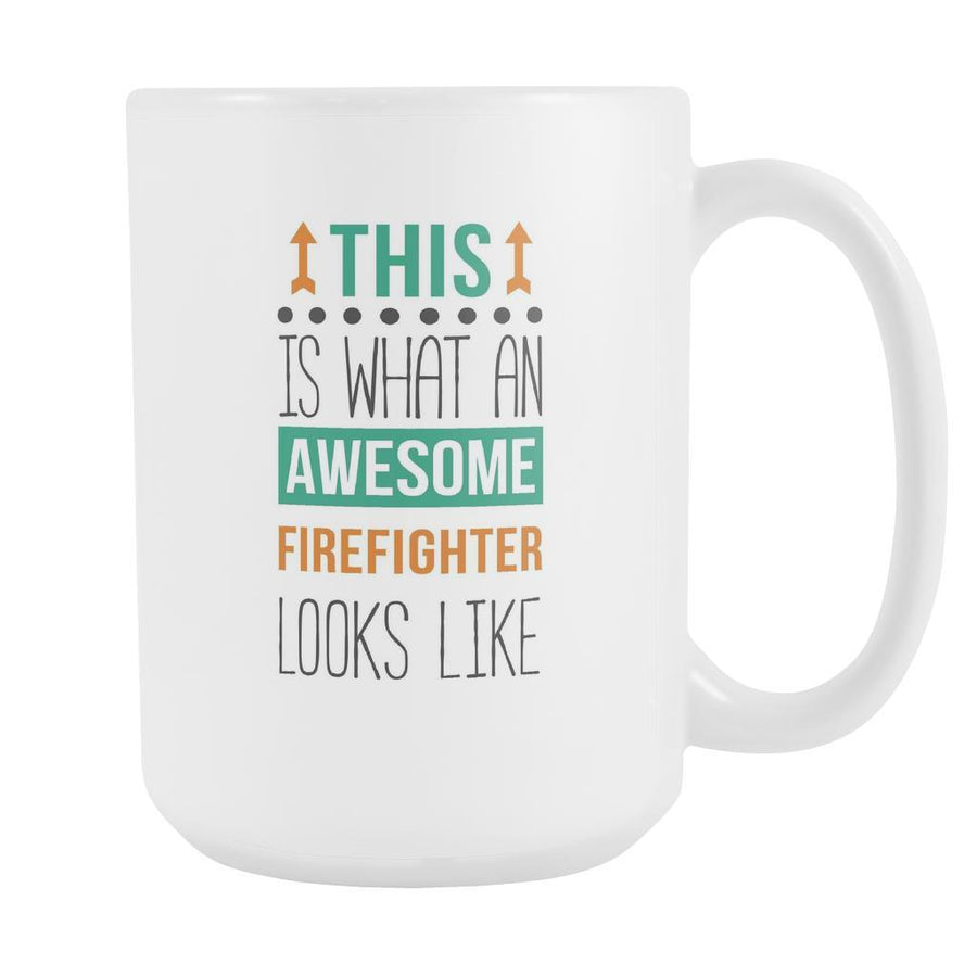 Awesome Firefighter mug - Fireman coffee cup (15oz)-Drinkware-Teelime | shirts-hoodies-mugs