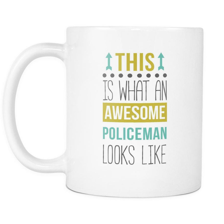 Awesome Policeman mug - Policeman coffee cup (11oz) White-Drinkware-Teelime | shirts-hoodies-mugs