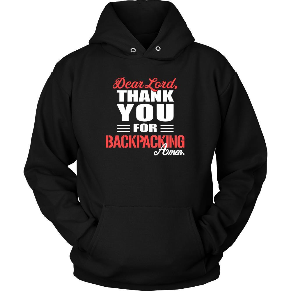 Backpacking Shirt - Dear Lord, thank you for Backpacking Amen- Hobby-T-shirt-Teelime | shirts-hoodies-mugs
