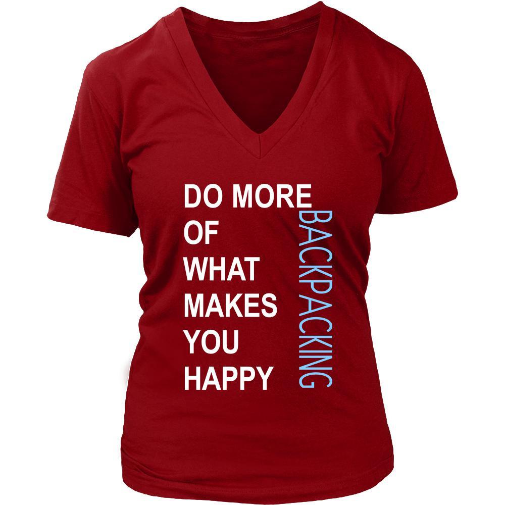 Backpacking Shirt - Do more of what makes you happy Backpacking- Hobby Gift-T-shirt-Teelime | shirts-hoodies-mugs