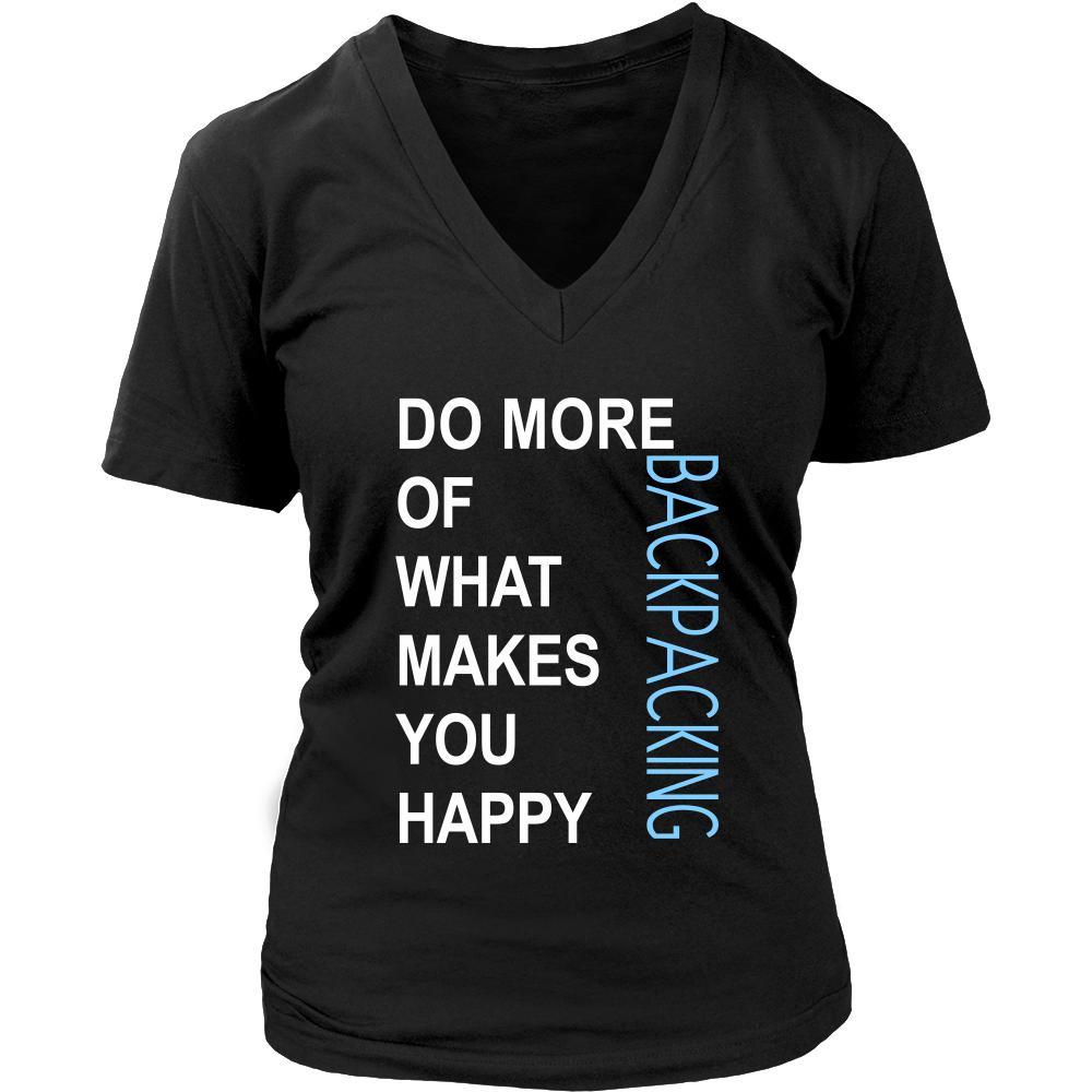 Backpacking Shirt - Do more of what makes you happy Backpacking- Hobby Gift-T-shirt-Teelime | shirts-hoodies-mugs