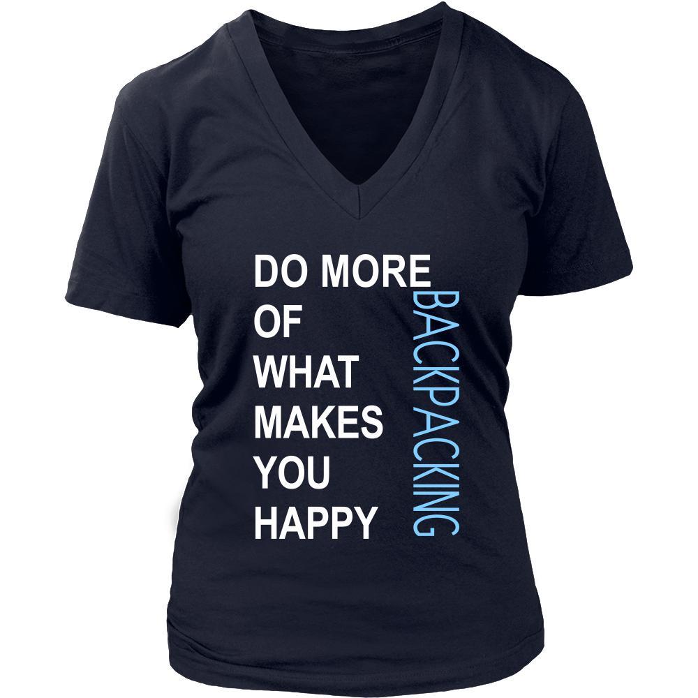 Backpacking Shirt - Do more of what makes you happy Backpacking- Hobby Gift-T-shirt-Teelime | shirts-hoodies-mugs