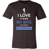 Backpacking Shirt - I love it when my wife lets me go Backpacking - Hobby Gift-T-shirt-Teelime | shirts-hoodies-mugs