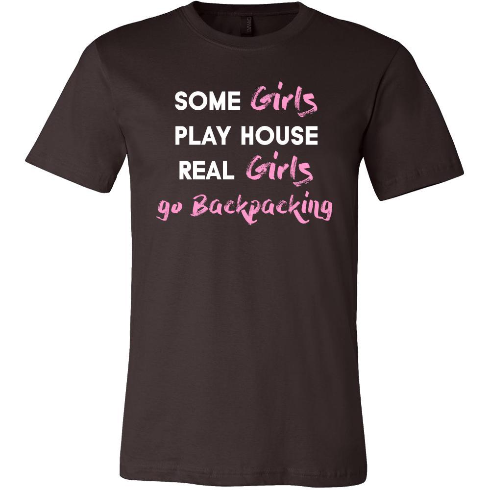 Backpacking Shirt - Some girls play house real girls go Backpacking- Hobby Lady-T-shirt-Teelime | shirts-hoodies-mugs