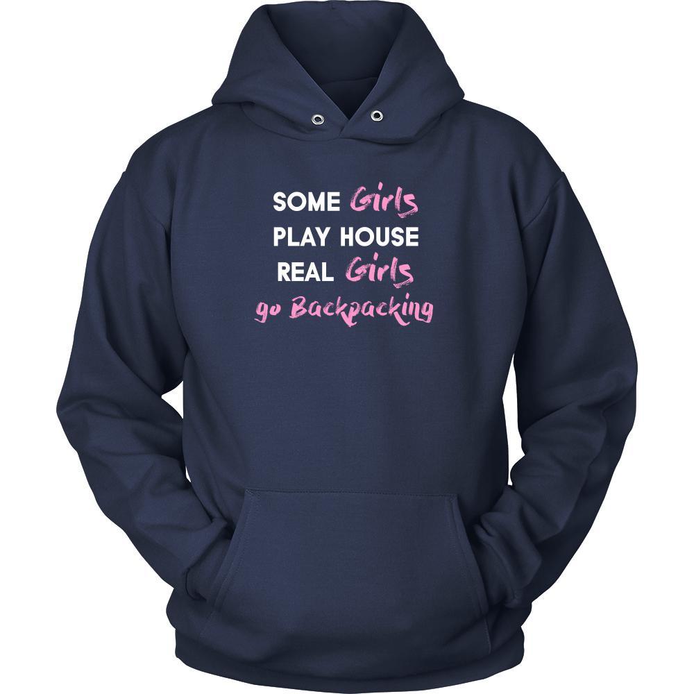 Backpacking Shirt - Some girls play house real girls go Backpacking- Hobby Lady-T-shirt-Teelime | shirts-hoodies-mugs