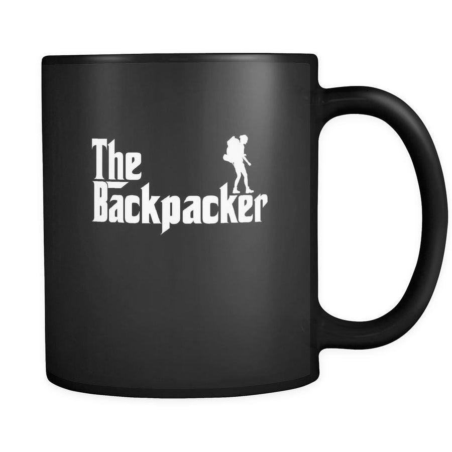 Backpacking The Backpacker 11oz Black Mug-Drinkware-Teelime | shirts-hoodies-mugs