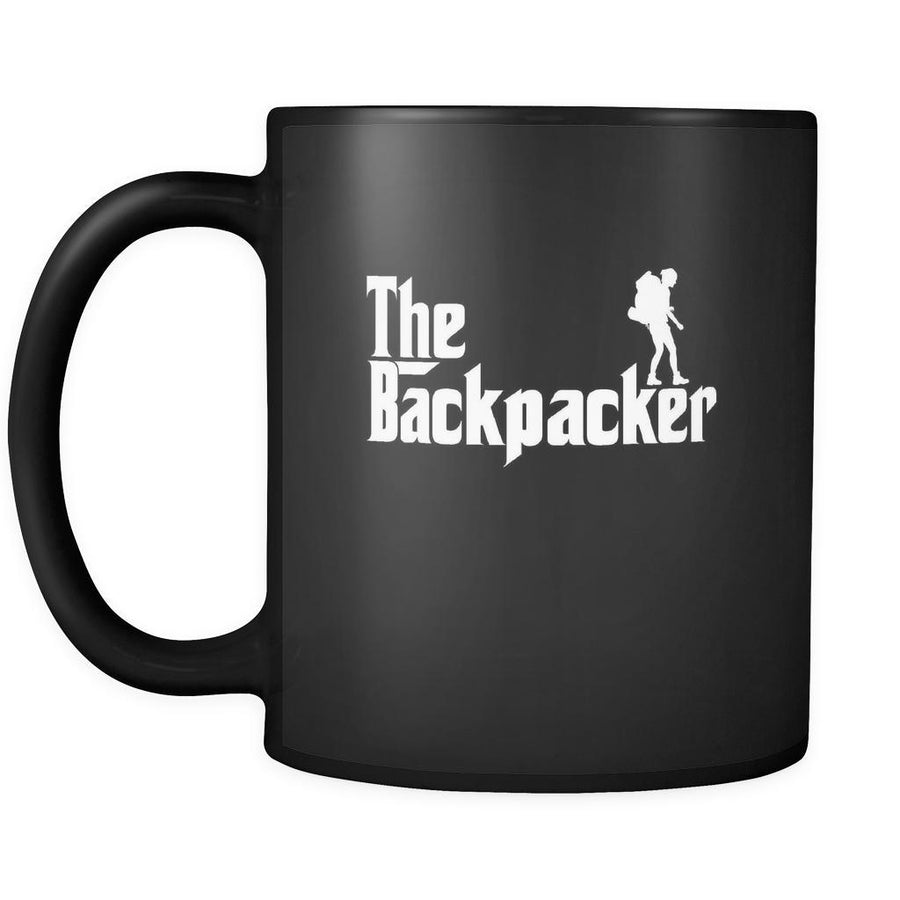 Backpacking The Backpacker 11oz Black Mug-Drinkware-Teelime | shirts-hoodies-mugs