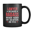 Badass Lawyer mug - Lawyer coffee mug Lawyer coffee cup (11oz) Black-Drinkware-Teelime | shirts-hoodies-mugs