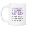 Badass Psychologist mug - Psychologist coffee cup (11oz) White-Drinkware-Teelime | shirts-hoodies-mugs