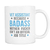 Badass Vetetinary Assistant mug - coffee cup (11oz) White-Drinkware-Teelime | shirts-hoodies-mugs