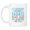 Badass Vetetinary Assistant mug - coffee cup (11oz) White-Drinkware-Teelime | shirts-hoodies-mugs