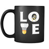 Badminton - LOVE Badminton - 11oz Black Mug-Drinkware-Teelime | shirts-hoodies-mugs
