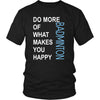 Badminton Shirt - Do more of what makes you happy Badminton- Sport Gift-T-shirt-Teelime | shirts-hoodies-mugs