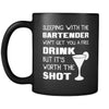 Bartenders Sleeping With The Bartender Won't Get You Free Drinks 11oz Black Mug-Drinkware-Teelime | shirts-hoodies-mugs