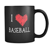 Baseball I Love Baseball 11oz Black Mug-Drinkware-Teelime | shirts-hoodies-mugs