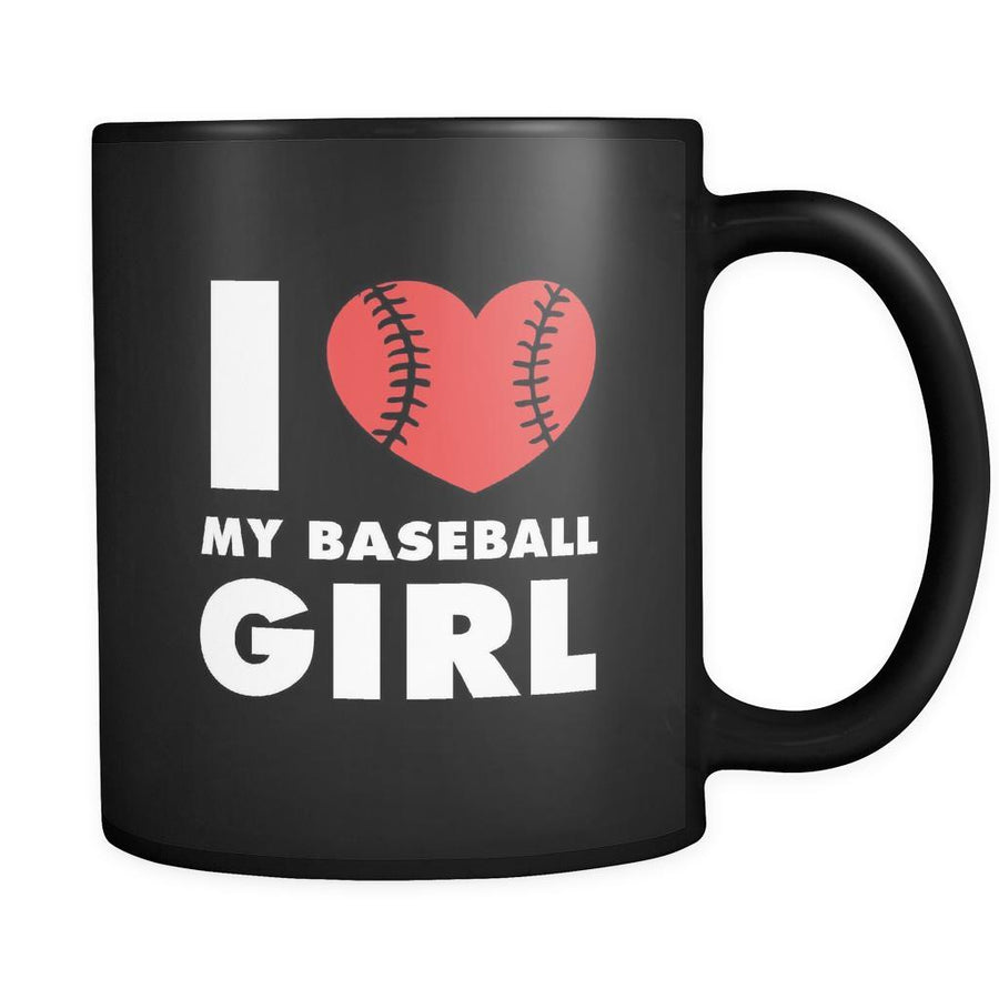 Baseball I love my baseball girl 11oz Black Mug-Drinkware-Teelime | shirts-hoodies-mugs