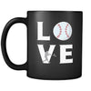 Baseball - LOVE Baseball - 11oz Black Mug-Drinkware-Teelime | shirts-hoodies-mugs