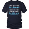 Baseball Shirt - Sorry If I Looked Interested, I think about Baseball - Sport Gift-T-shirt-Teelime | shirts-hoodies-mugs