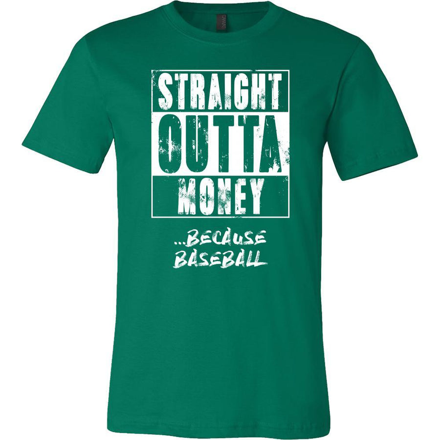 Baseball Shirt - Straight outta money ...because Baseball- Sport Gift-T-shirt-Teelime | shirts-hoodies-mugs