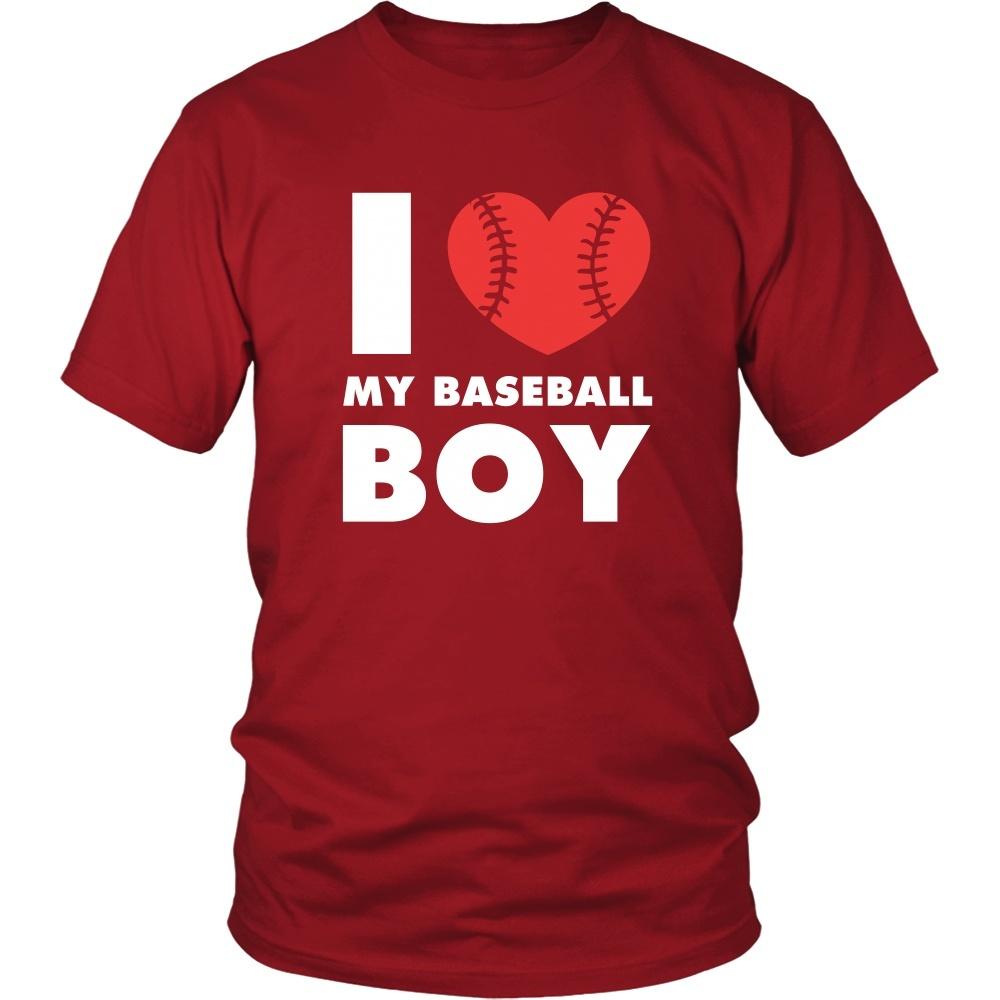 Baseball T Shirt - I love my baseball boy-T-shirt-Teelime | shirts-hoodies-mugs