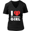 Baseball T Shirt - I love my baseball girl-T-shirt-Teelime | shirts-hoodies-mugs