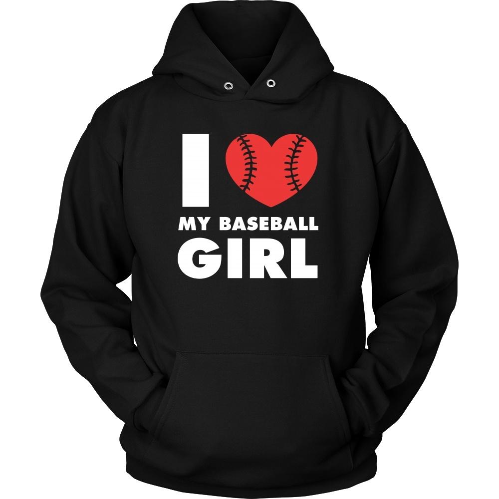 Baseball T Shirt - I love my baseball girl-T-shirt-Teelime | shirts-hoodies-mugs