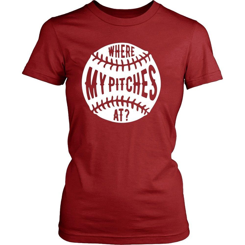 Baseball T Shirt - Where my pitches at-T-shirt-Teelime | shirts-hoodies-mugs
