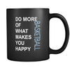 Basketball Cup - Do more of what makes you happy Basketball Sport Gift, 11 oz Black Mug-Drinkware-Teelime | shirts-hoodies-mugs