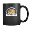 Basketball Home is where the court is 11oz Black Mug-Drinkware-Teelime | shirts-hoodies-mugs
