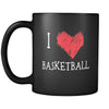Basketball I Love Basketball 11oz Black Mug-Drinkware-Teelime | shirts-hoodies-mugs