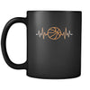 Basketball pulse - Basketball Mug Basketball Coffee Cup (11oz) Black-Drinkware-Teelime | shirts-hoodies-mugs