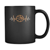 Basketball pulse - Basketball Mug Basketball Coffee Cup (11oz) Black-Drinkware-Teelime | shirts-hoodies-mugs