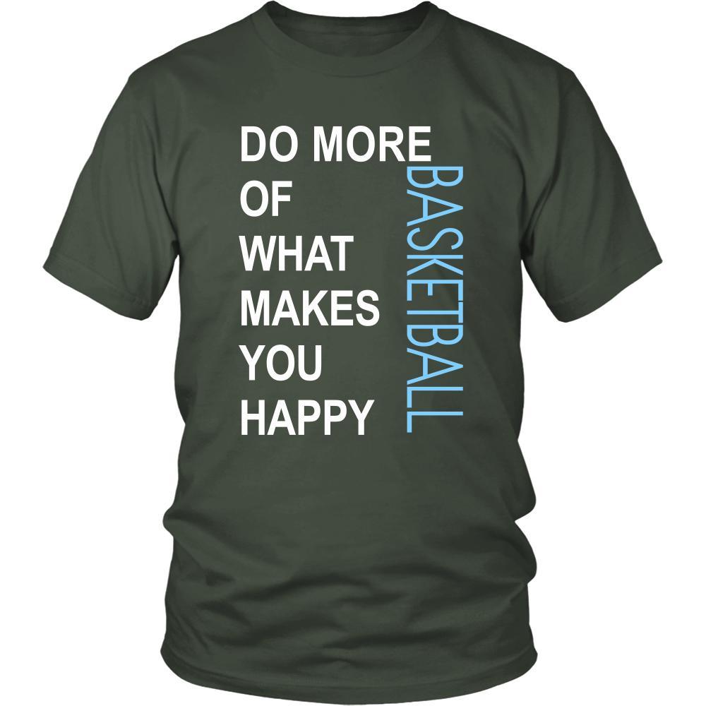 Basketball Shirt - Do more of what makes you happy Basketball- Sport Gift-T-shirt-Teelime | shirts-hoodies-mugs