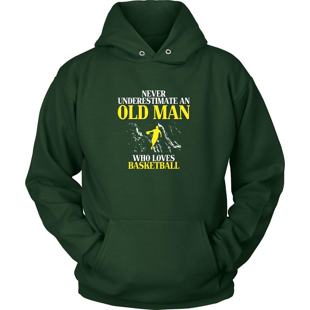 Basketball Shirt - Never underestimate an old man who loves basketball Grandfather Sport Gift-T-shirt-Teelime | shirts-hoodies-mugs