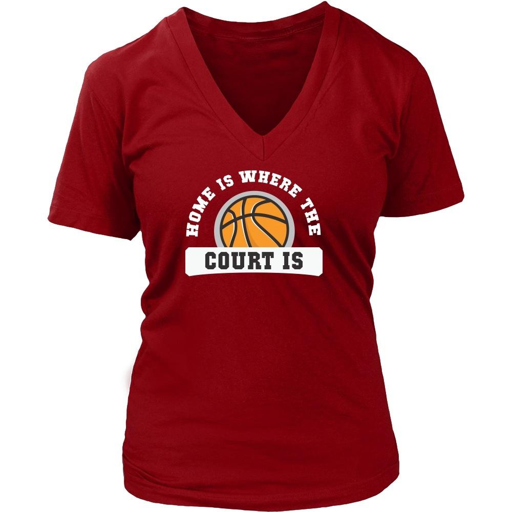 Basketball T Shirt - Home is where the court is-T-shirt-Teelime | shirts-hoodies-mugs